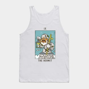 The Hermit - Mystical Medleys - Vintage Cartoon Tarot (White) Tank Top